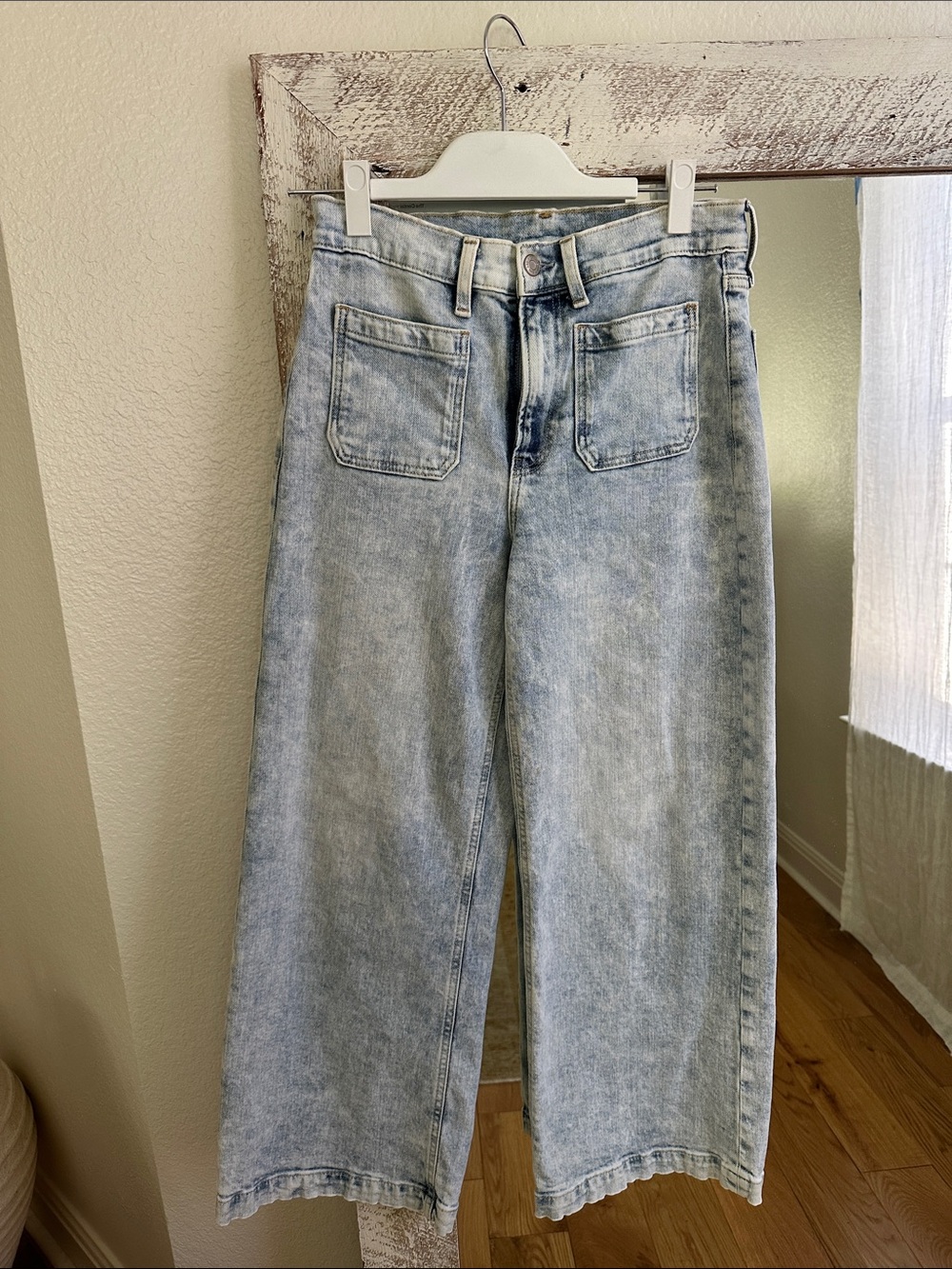 GAP Faded Light Blue Wide Leg Jeans